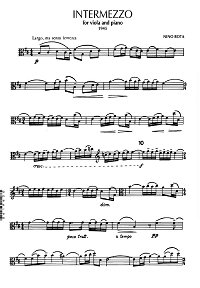 Rota Nino - Intermezzo for viola and piano - Viola part - first page