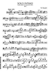 Norgard - Solo Intimo for cello solo - Cello part - first page