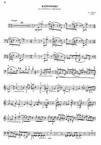 Novak - Capriccio for cello and piano - Instrument part - first page