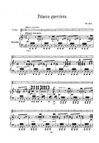 Bull Ole - Polka for violin - Piano part - First page