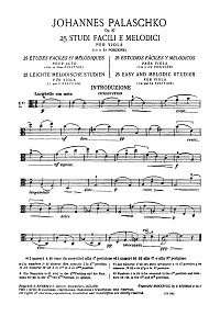 Palashko - 25 viola studies op.87 - Instrument part - first page