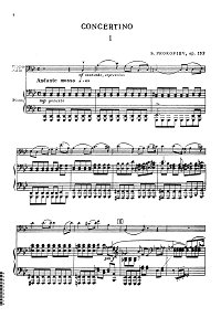 Prokofiev - Concertino for cello op.132 - Piano part - first page