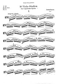 Palaschko - 10 viola studies op.49 - Instrument part - first page