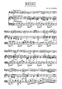 Palmgren - Rococo for cello and piano - Piano part - first page