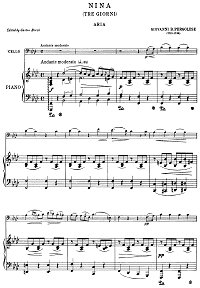 Pergolesi - Aria for cello and piano - Piano part - first page