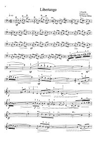 Piazzolla - Liebertango for cello - Instrument part - First page