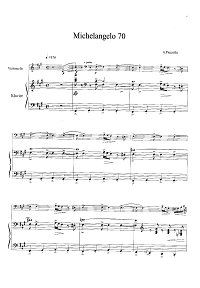 Piazzolla - Michelangelo 70 for cello - Piano part - First page