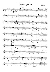 Piazzolla - Michelangelo 70 for cello - Instrument part - First page