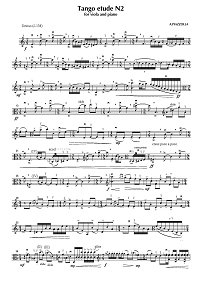 Piazzolla - Tango etude N2 for viola solo - Viola part - first page