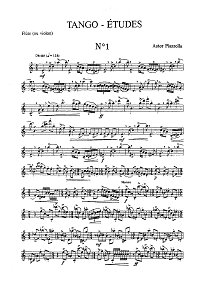 Piazzolla - Tango etudes for flute solo - Flute part - first page