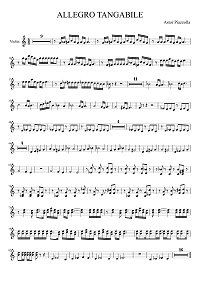 Piazzolla - Allegro tangabile for violin - Instrument part - First page