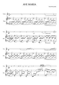 Piazzolla - Ave Maria for violin - Piano part - First page