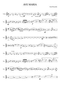 Piazzolla - Ave Maria for violin - Instrument part - First page