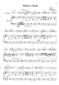 Piazzolla - Butcher's death for cello - Piano part - First page