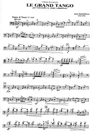 Piazzolla - Le Grand Tango for cello - Instrument part - First page
