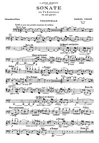 Pierne - Cello sonata op.46 F sharp minor - Instrument part - first page