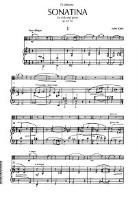 Poser Hans - Sonatina for viola and piano - Piano part - first page