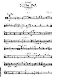 Poser Hans - Sonatina for viola and piano - Viola part - first page