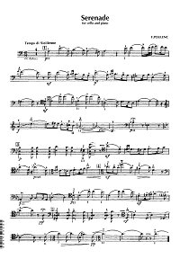 Poulenc - Serenade for cello and piano - Cello part - first page