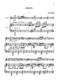 Poulenc - Violin sonata - Piano part - first page