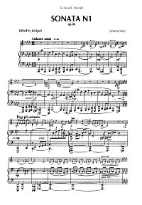 Prokofiev - Violn Sonata N1 op.80 - Piano part - first page