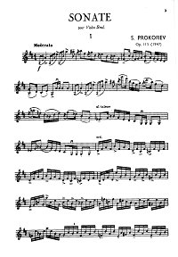 Prokofiev - Sonata for violin solo op.115 - Instrument part - first page