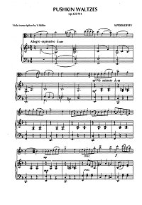 Prokofiev - Pushkin waltzes for viola op.120 - Piano part - first page