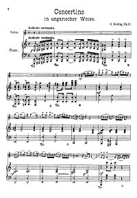 Rieding - Concertino for violin in Hungarian style op.21 - Piano part - First page