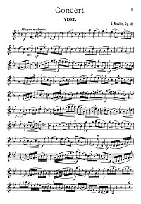 Rieding - Violin concerto op.36 - Instrument part - First page
