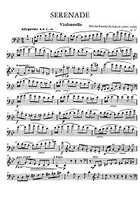 Rimsky - Korsakov - Serenade for cello and piano op.37 - Instrument part - first page