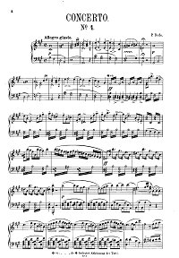 Rode - Violin Concerto N4 for violin - Piano part - First page