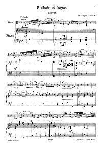 Rust - Prelude and fugue for viola - Piano part - first page