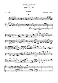 Ravel - Violin sonata N2 in G major - Instrument part - first page