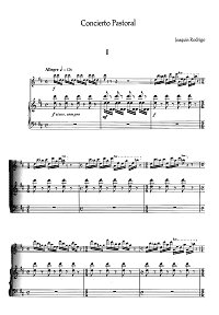 Rodrigo - Concierto pastoral for flute - Piano part - first page