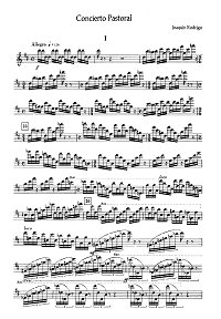 Rodrigo - Concierto pastoral for flute - Flute part - first page