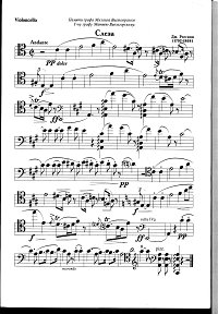 Rossini - Teardrop for cello and piano - Instrument part - First page