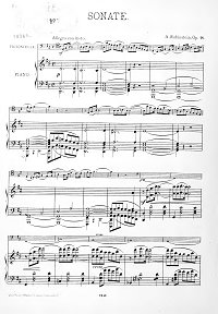 Rubinstehn - Violin sonata op.18 - Piano part - first page
