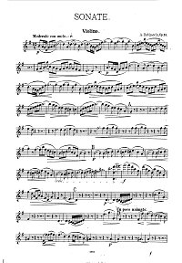 Rubinstehn - Violin sonata N.1 Op.13 - Instrument part - first page
