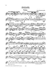 Rubinstehn - Violin sonata N.3 Op.98 - Instrument part - first page