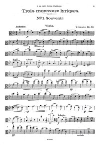 Szeremi - Souvenir for viola op.33 - Instrument part - first page
