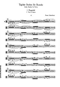 Schmidtner - Daily studies for viola - Violin part - first page