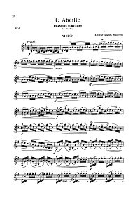 Schubert - Die Biene (The bee) for violin - Instrument part - first page