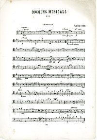 Schubert - Musical moment for cello and piano - Instrument part - first page