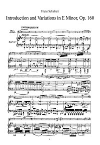 Schubert - Introduction and variations for violin op.160 - Piano part - First page