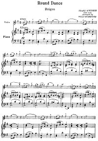 Schubert - Roundelay for violin - Piano part - First page