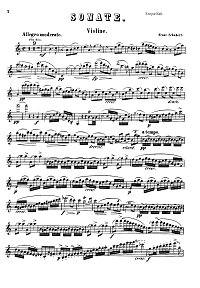 Schubert - Sonata arpeggione for violin - Instrument part - First page