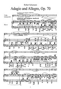 Schumann - Adagio and Allegro for violin op.70 - Piano part - First page