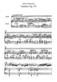Schumann - Fantasy for violin op.131 - Piano part - First page