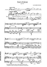 Scriabin - Two poems for cello op.32 - Piano part - first page