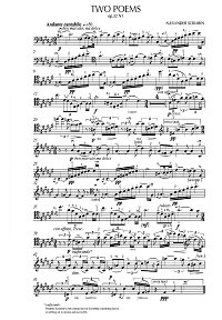 Scriabin - Two poems for cello op.32 - Cello part - first page